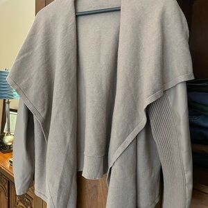 Simply Vera Vera Wang Tan Open Face Shawl Cardigan